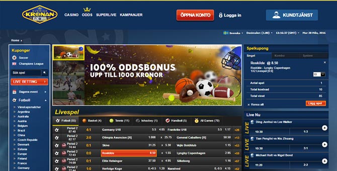 sverigekronan odds bonus